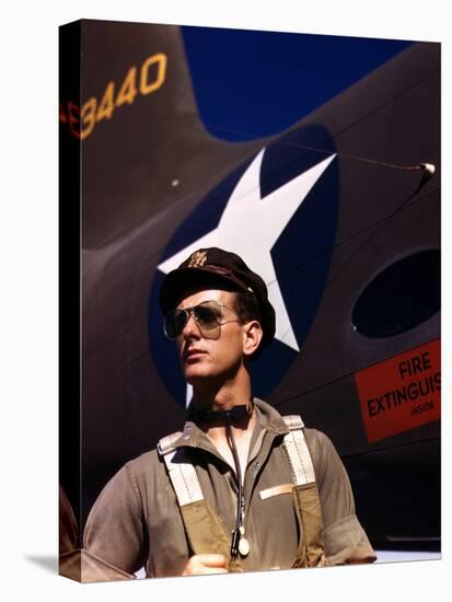 F.W. Hunter, World War II Army Test Pilot, circa 1942-Alfred T^ Palmer-Stretched Canvas