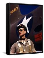 F.W. Hunter, World War II Army Test Pilot, circa 1942-Alfred T^ Palmer-Framed Stretched Canvas