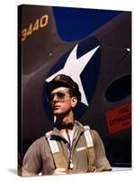 F.W. Hunter, World War II Army Test Pilot, circa 1942-Alfred T^ Palmer-Stretched Canvas