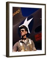 F.W. Hunter, World War II Army Test Pilot, circa 1942-Alfred T^ Palmer-Framed Photo