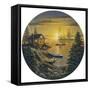 F14 Fishing Cabin-D. Rusty Rust-Framed Stretched Canvas