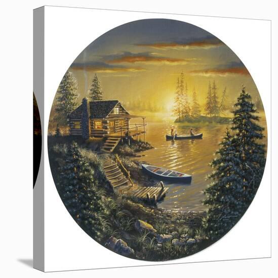 F14 Fishing Cabin-D. Rusty Rust-Stretched Canvas