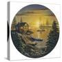 F14 Fishing Cabin-D. Rusty Rust-Stretched Canvas