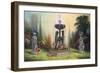 F22 Bear Fountain-D. Rusty Rust-Framed Giclee Print