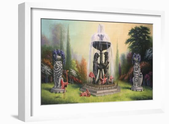 F22 Bear Fountain-D. Rusty Rust-Framed Giclee Print