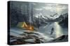 F23 Ice Fishing-D. Rusty Rust-Stretched Canvas