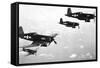 F4U Corsair Planes, Us Airforce, Used from 1943-null-Framed Stretched Canvas