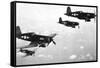 F4U Corsair Planes, Us Airforce, Used from 1943-null-Framed Stretched Canvas