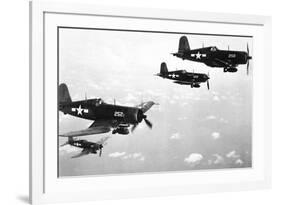 F4U Corsair Planes, Us Airforce, Used from 1943-null-Framed Photo