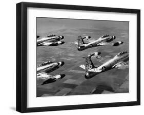 F84 Planes Flying in Formation-J^ R^ Eyerman-Framed Photographic Print