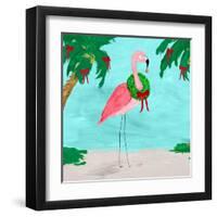 Fa La La La Flamingo Holiday I-Julie DeRice-Framed Art Print