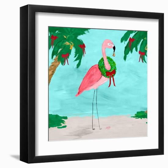 Fa La La La Flamingo Holiday I-Julie DeRice-Framed Art Print