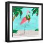 Fa La La La Flamingo Holiday I-Julie DeRice-Framed Art Print