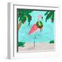 Fa La La La Flamingo Holiday I-Julie DeRice-Framed Art Print