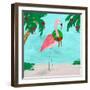 Fa La La La Flamingo Holiday I-Julie DeRice-Framed Art Print