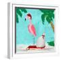 Fa La La La Flamingo Holiday II-Julie DeRice-Framed Art Print