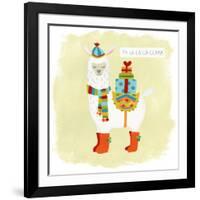 Fa-la-la-la Llama I-June Vess-Framed Art Print