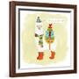 Fa-la-la-la Llama I-June Vess-Framed Art Print