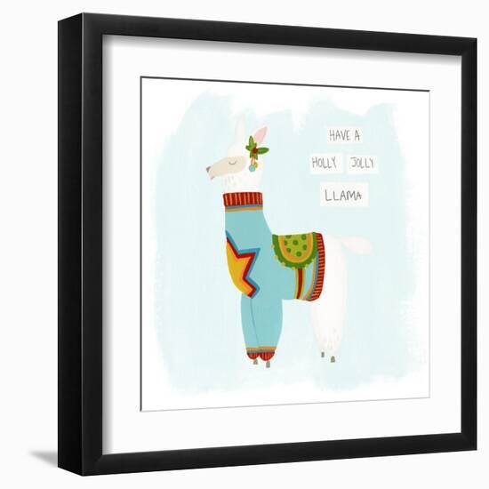 Fa-la-la-la Llama IV-June Vess-Framed Art Print