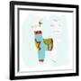 Fa-la-la-la Llama IV-June Vess-Framed Art Print