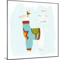 Fa-la-la-la Llama IV-June Vess-Mounted Art Print