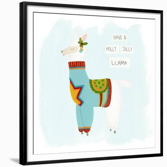 Fa-la-la-la Llama IV-June Vess-Framed Premium Giclee Print