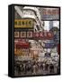 Fa Yuen Street, Mong Kok District, Kowloon, Hong Kong, China, Asia-Sergio Pitamitz-Framed Stretched Canvas