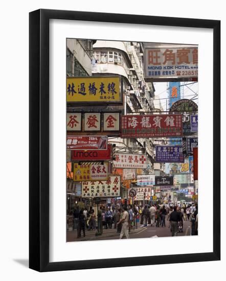 Fa Yuen Street, Mong Kok District, Kowloon, Hong Kong, China, Asia-Sergio Pitamitz-Framed Photographic Print