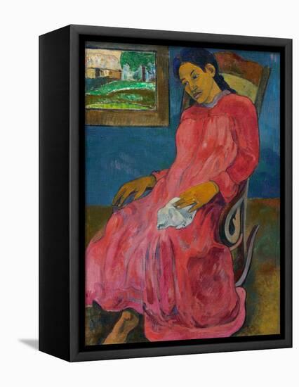 Faaturuma (Melancholi), 1891-Paul Gauguin-Framed Stretched Canvas