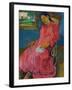 Faaturuma (Melancholi), 1891-Paul Gauguin-Framed Giclee Print