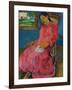 Faaturuma (Melancholi), 1891-Paul Gauguin-Framed Giclee Print