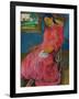 Faaturuma (Melancholi), 1891-Paul Gauguin-Framed Giclee Print