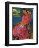 Faaturuma (Melancholi), 1891-Paul Gauguin-Framed Giclee Print