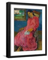 Faaturuma. Melancholic. 1891-Paul Gauguin-Framed Giclee Print