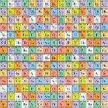 Abstract Periodic Table. Vector Illustration.-FabianGame-Mounted Art Print