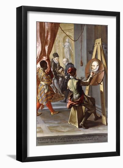 Fabio Albergati Received by Philip II of Spain-Gian Antonio Burrini-Framed Giclee Print