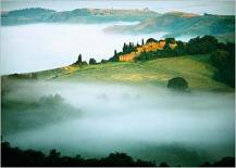 Orcia valley in spring, Tuscany (detail)-Fabio Muzzi-Stretched Canvas