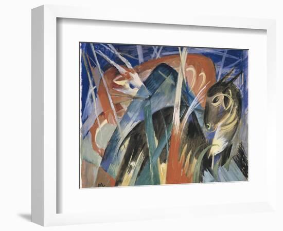Fable Animals I (Composition with Animals), 1913-Franz Marc-Framed Giclee Print