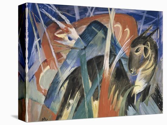 Fable Animals I (Composition with Animals), 1913-Franz Marc-Stretched Canvas