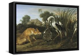 Fable of the Fox and the Heron-Frans Snyders-Framed Stretched Canvas