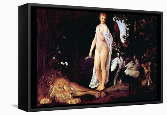 Fable-Gustav Klimt-Framed Stretched Canvas