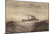 Fabre Line, S.S. Patria, Paquebot, Dampfer, Wellen-null-Mounted Giclee Print