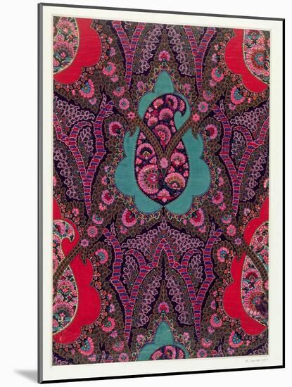 Fabric Design for Paisley Shawls, c.1871-George Charles Haite-Mounted Giclee Print