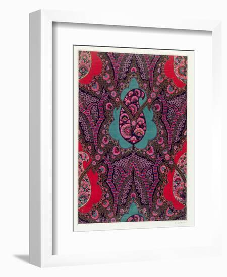 Fabric Design for Paisley Shawls, c.1871-George Charles Haite-Framed Giclee Print