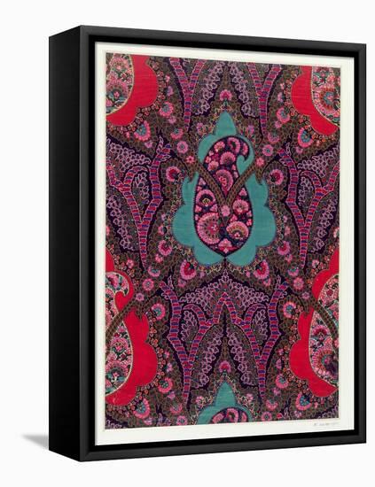 Fabric Design for Paisley Shawls, c.1871-George Charles Haite-Framed Stretched Canvas