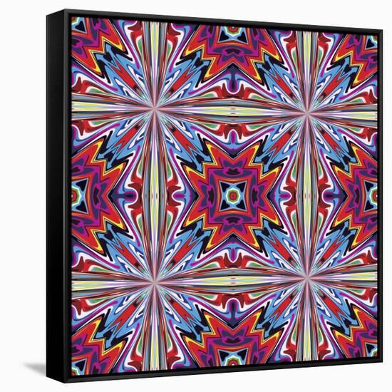 Fabric Design From Latin America-Sangoiri-Framed Stretched Canvas