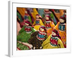 Fabric Dolls for Sale, Guanajuato, Mexico-Merrill Images-Framed Photographic Print