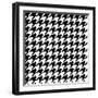 Fabric Pattern Black and White-null-Framed Art Print