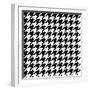 Fabric Pattern Black and White-null-Framed Art Print