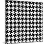 Fabric Pattern Black and White-null-Mounted Art Print